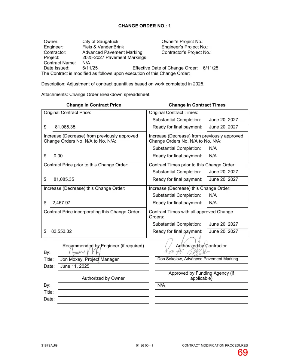 Page 69 of the packet; its text follows
