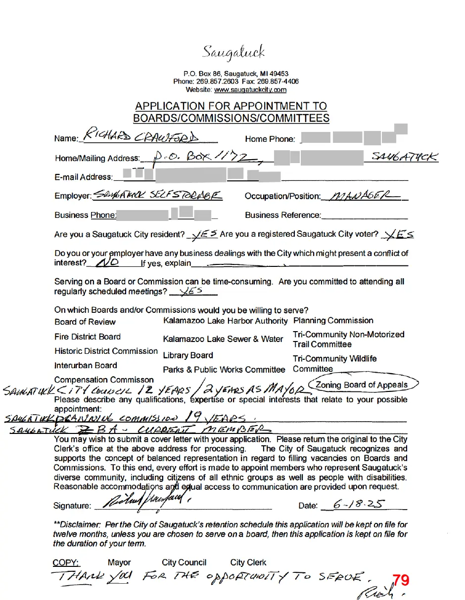 Page 79 of the packet, a scanned page
