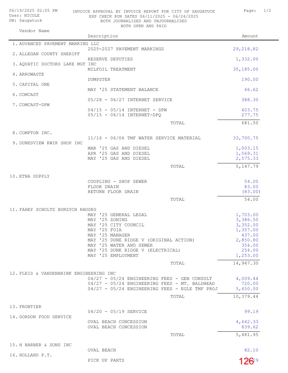 Page 126 of the packet; its text follows