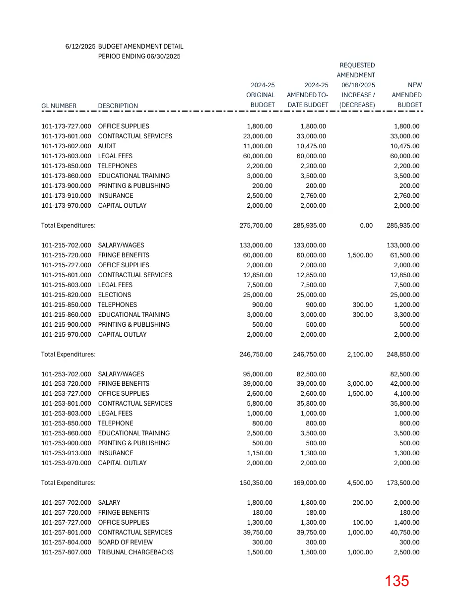 Page 135 of the packet; its text follows