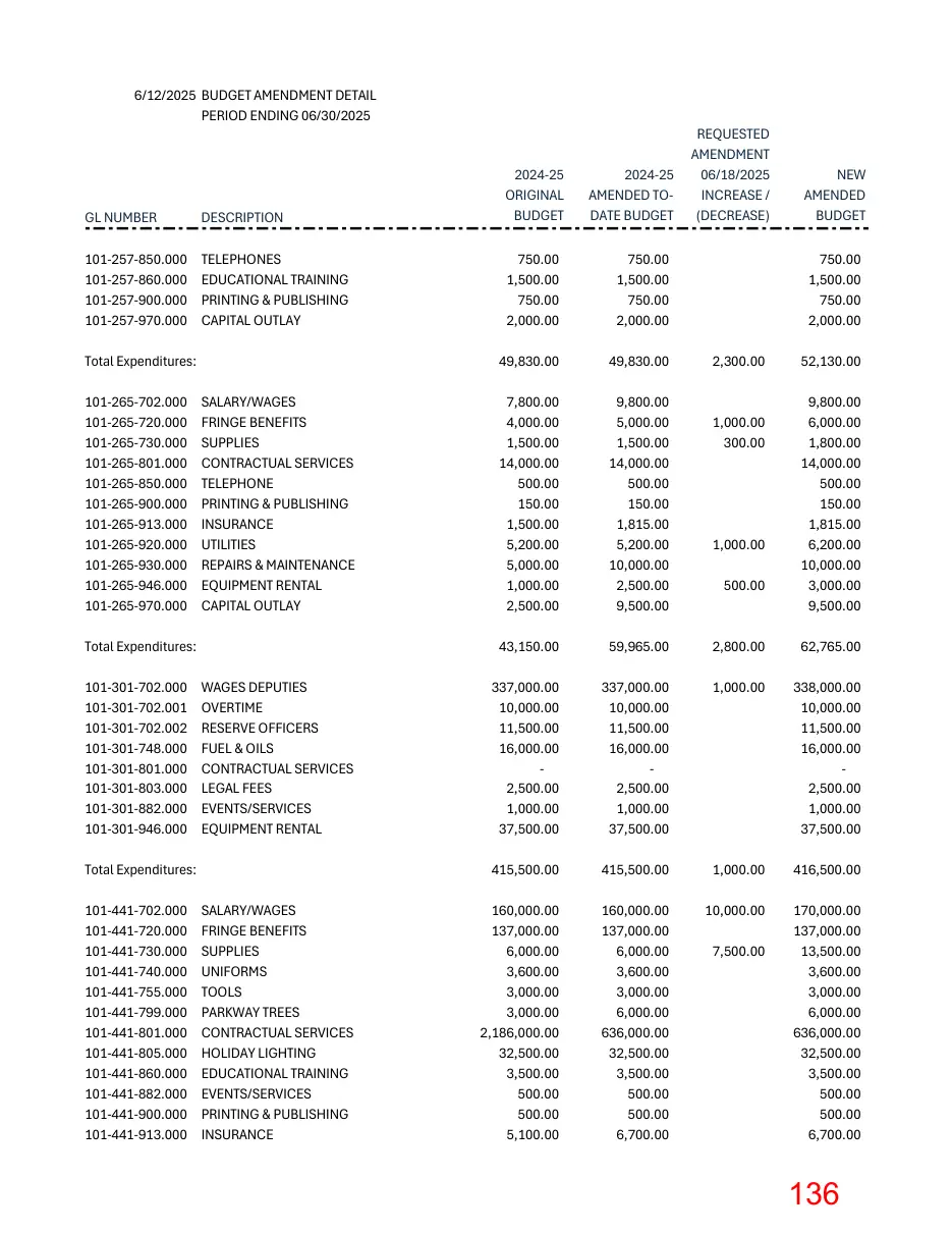 Page 136 of the packet; its text follows