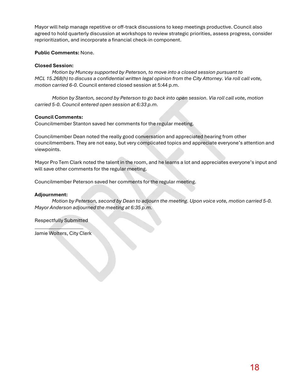 Page 18 of the packet; its text follows