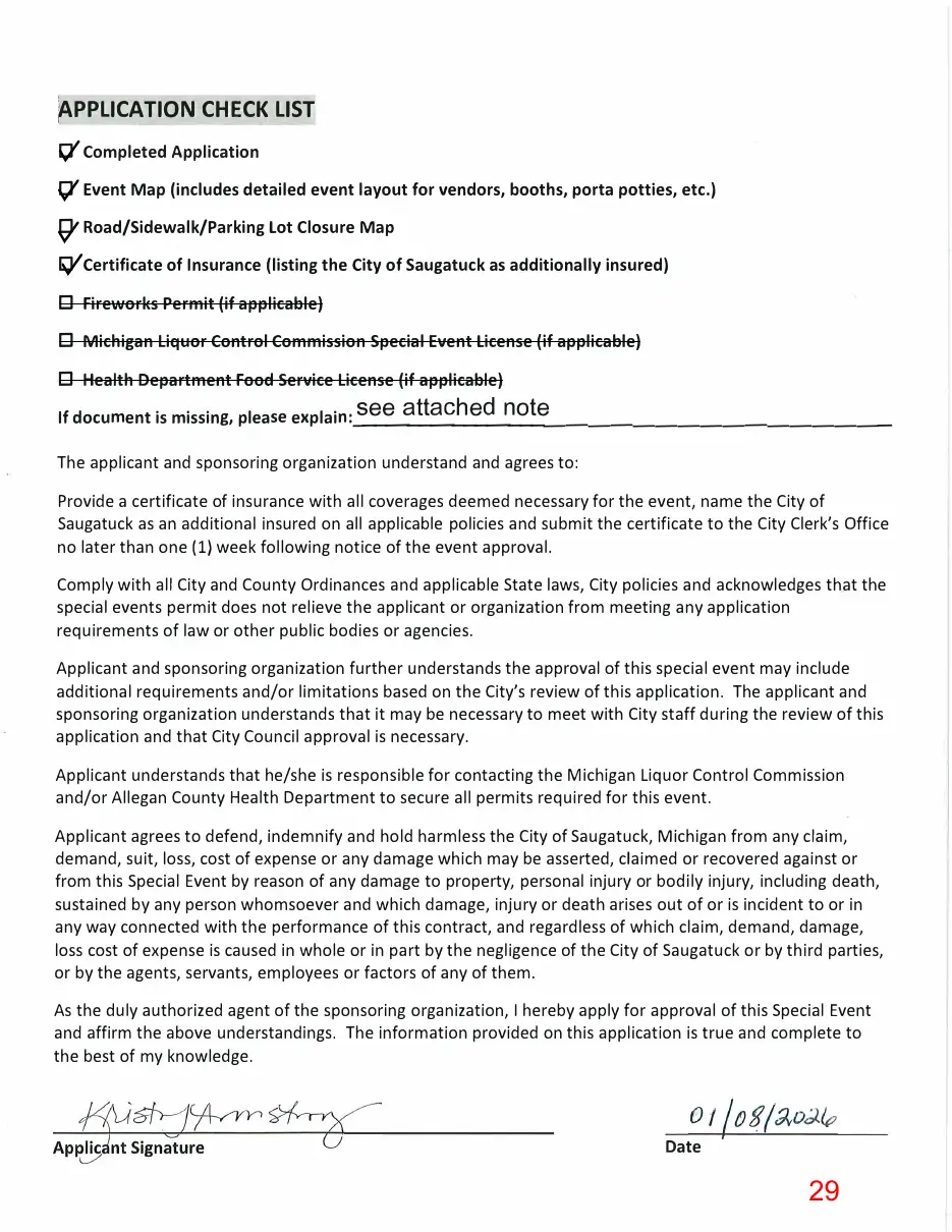 Page 29 of the packet; its text follows