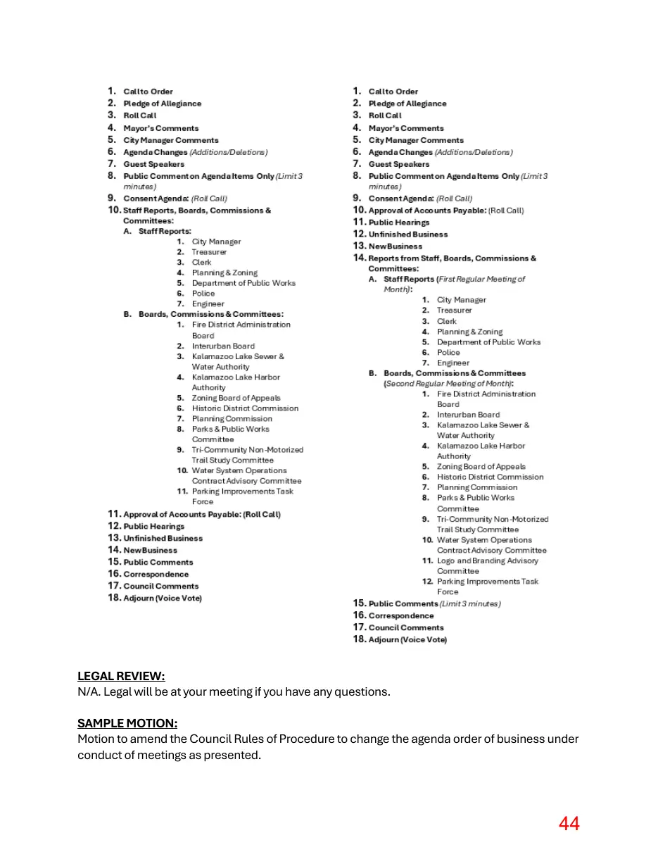 Page 44 of the packet; its text follows