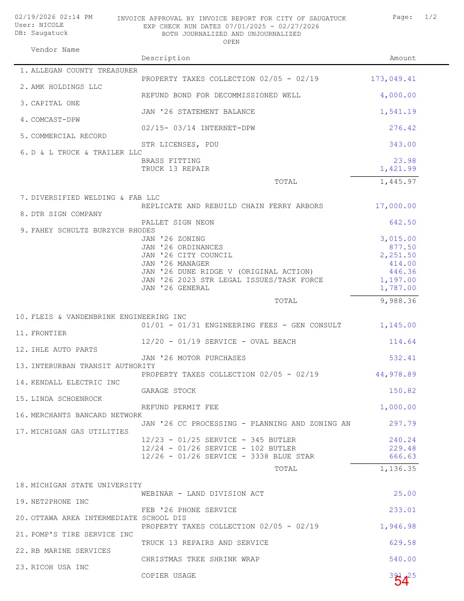 Page 54 of the packet; its text follows