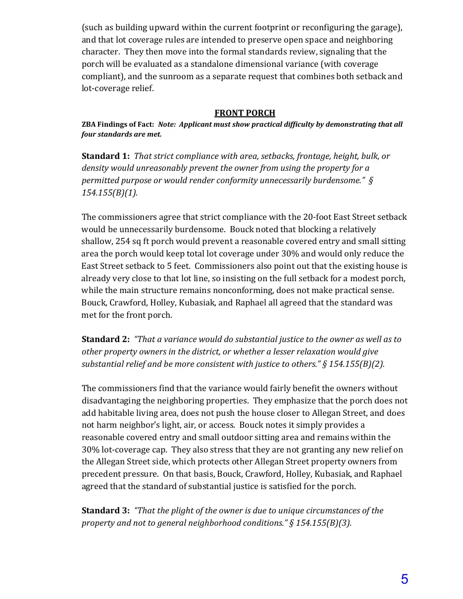 Page 5 of the packet; its text follows