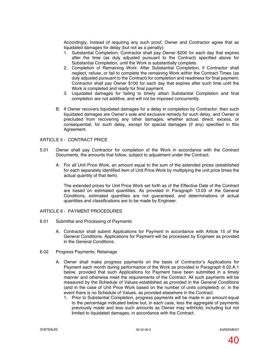 Page 40 of the packet; its text follows