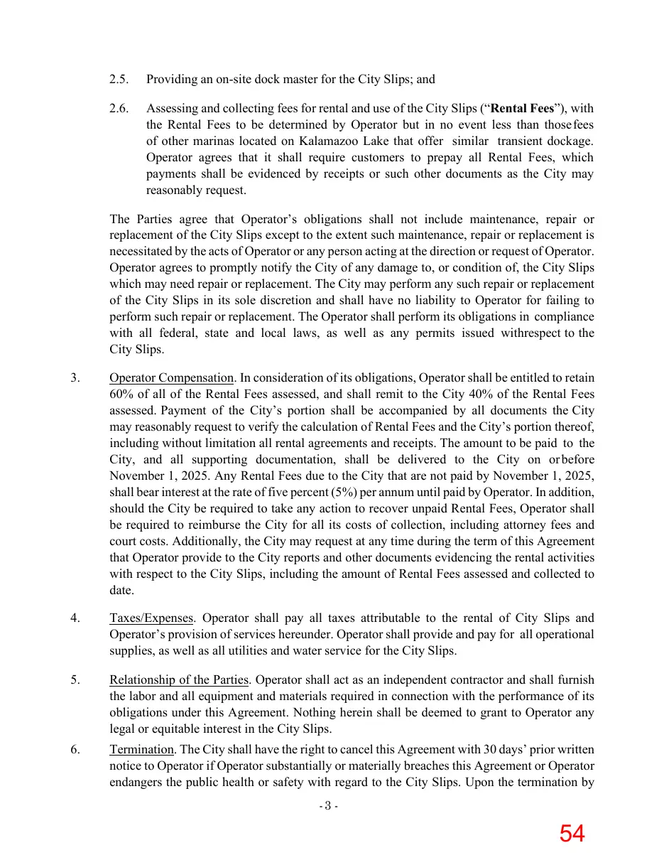 Page 54 of the packet; its text follows