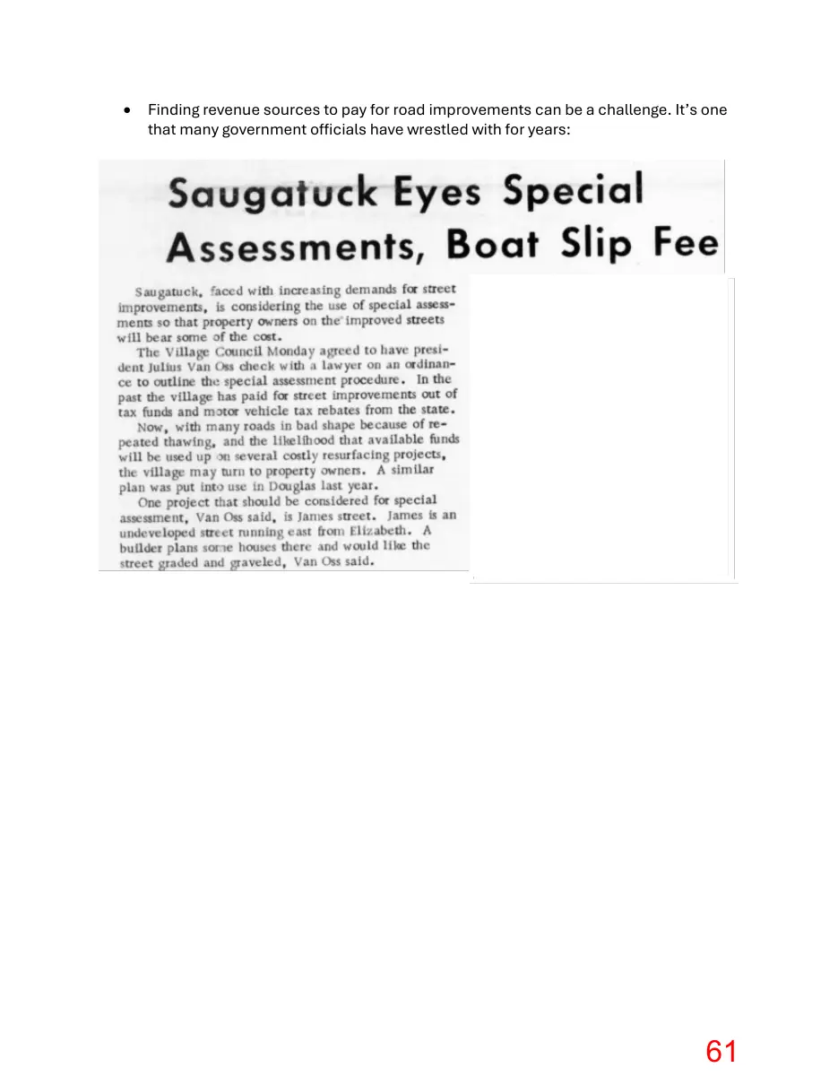 Page 61 of the packet; its text follows