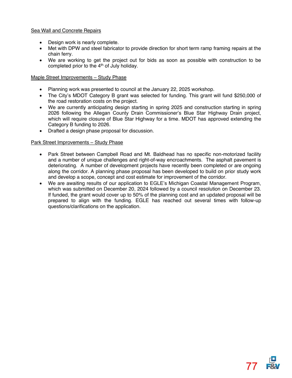 Page 77 of the packet; its text follows