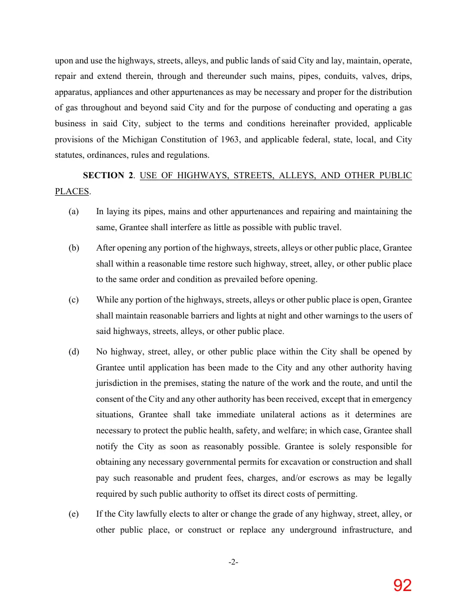 Page 92 of the packet; its text follows