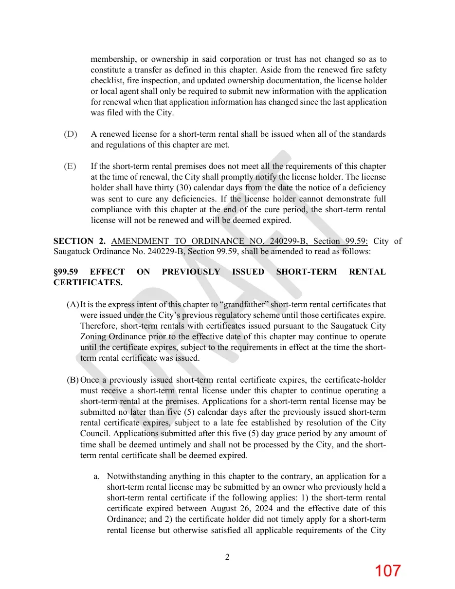 Page 107 of the packet; its text follows