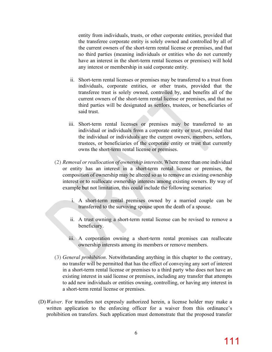 Page 111 of the packet; its text follows