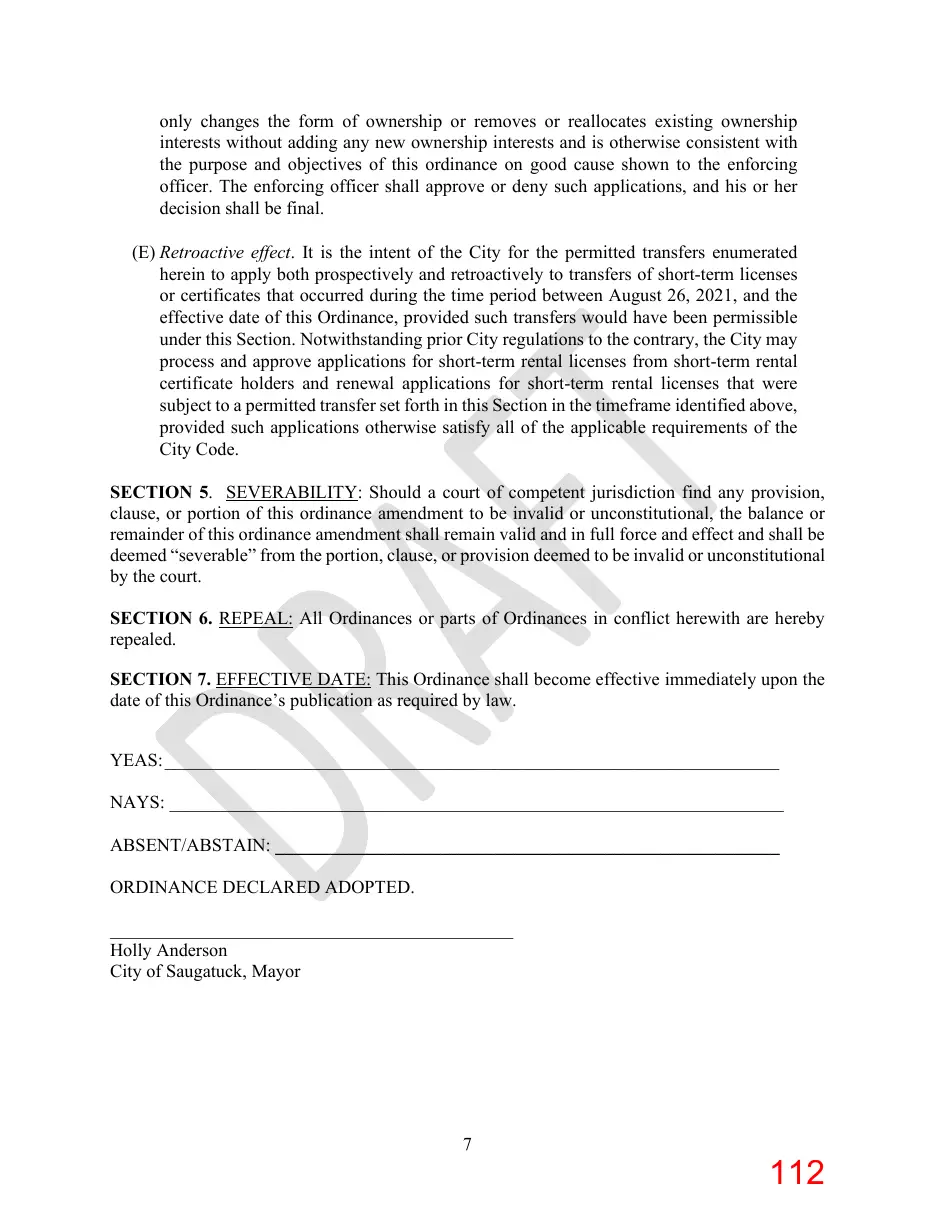 Page 112 of the packet; its text follows