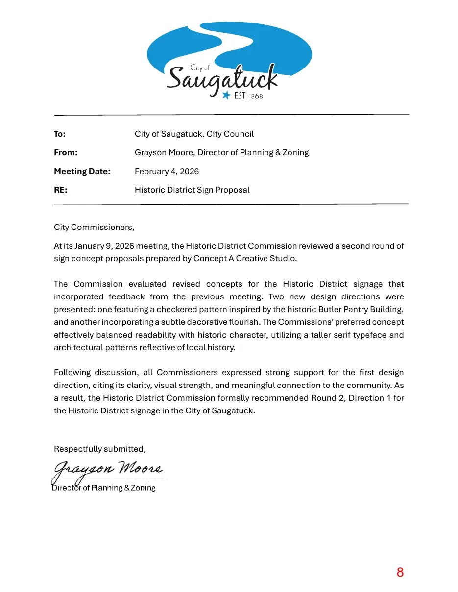 Page 8 of the packet; its text follows