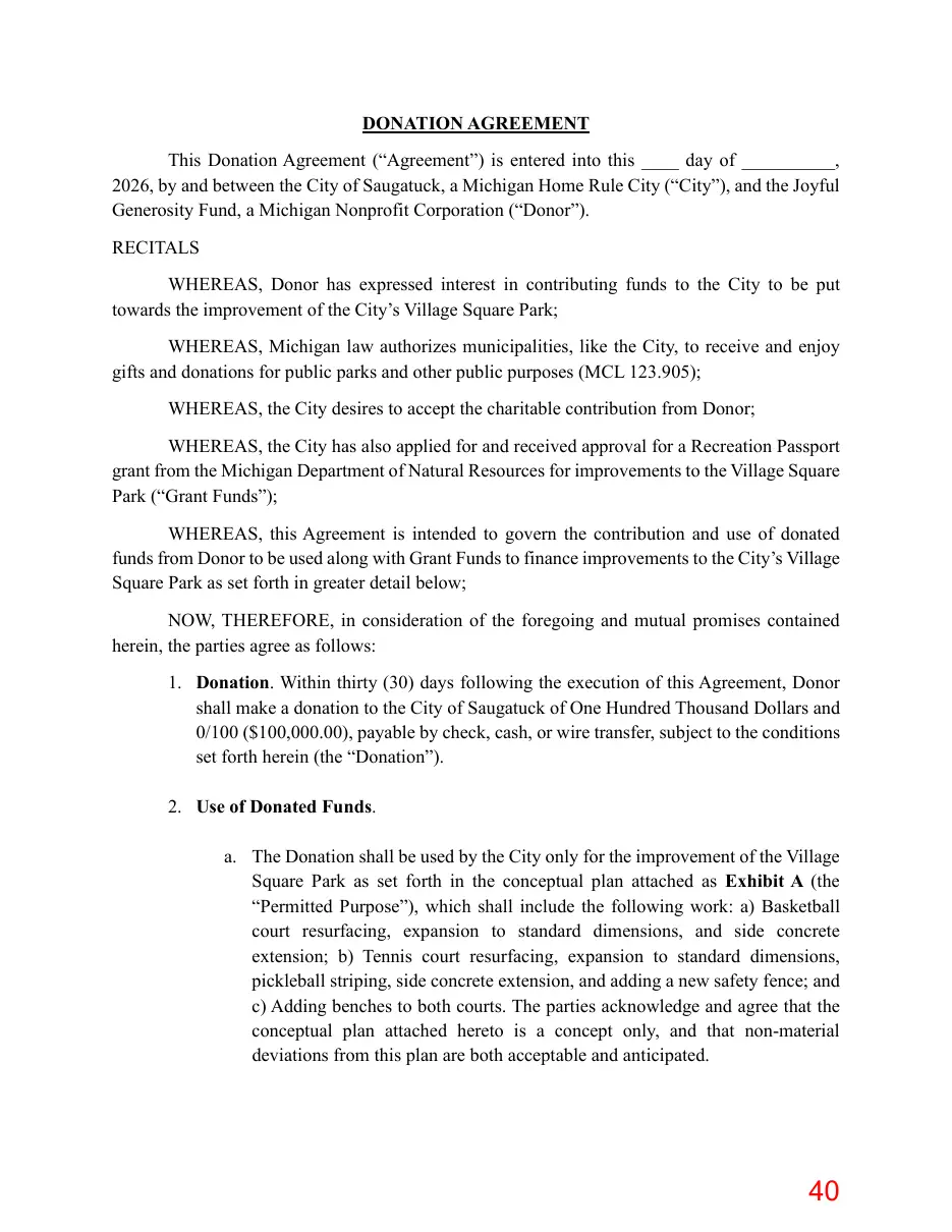 Page 40 of the packet; its text follows