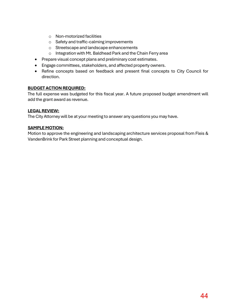 Page 44 of the packet; its text follows