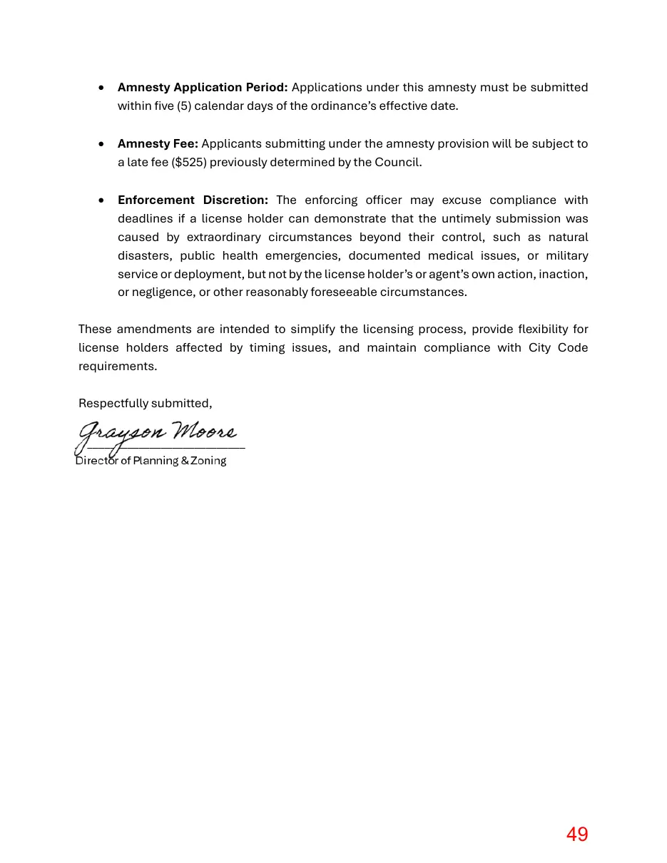 Page 49 of the packet; its text follows