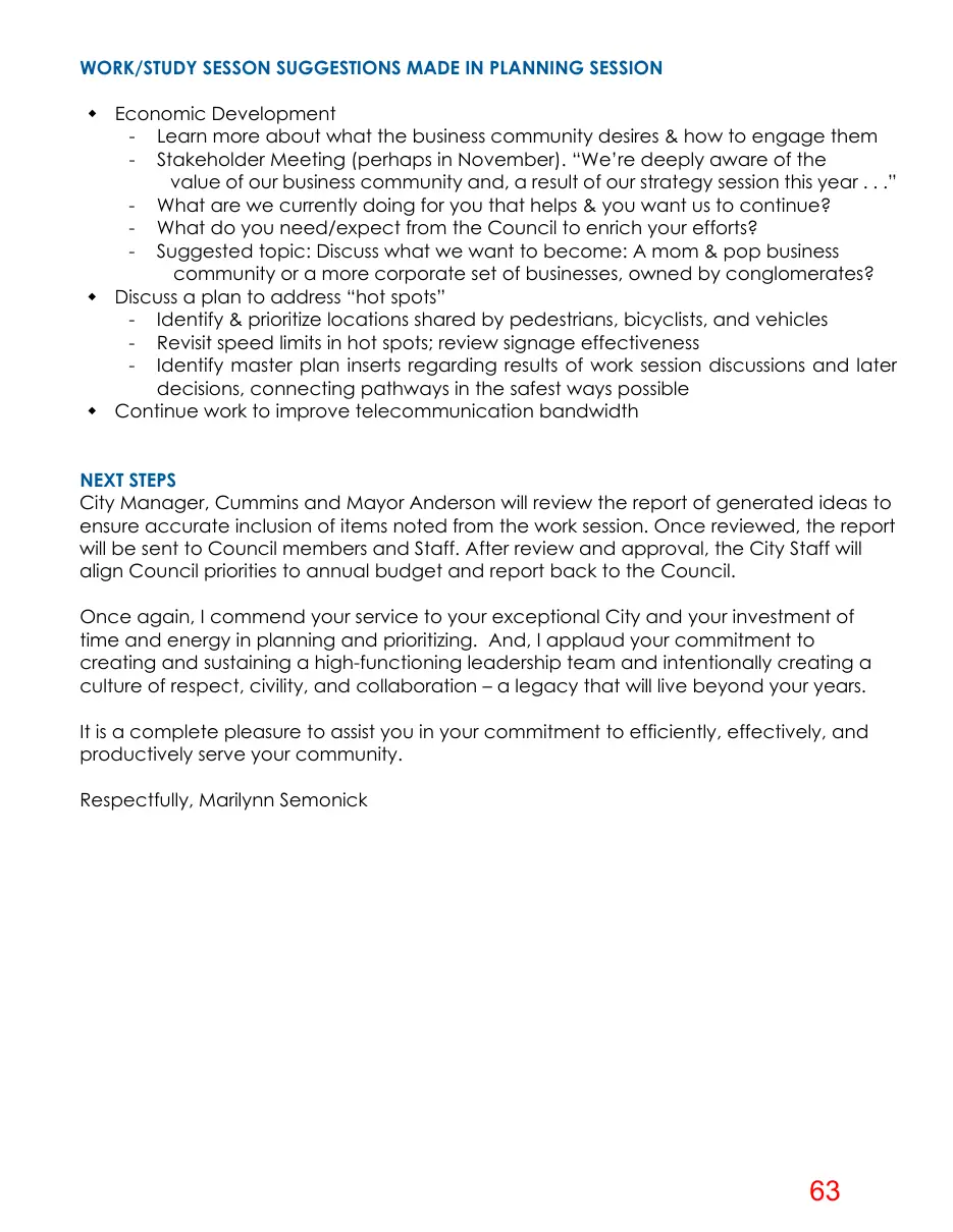 Page 63 of the packet; its text follows