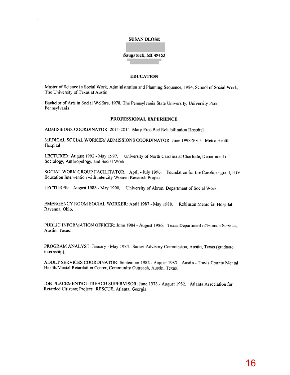 Page 16 of the packet, a scanned page