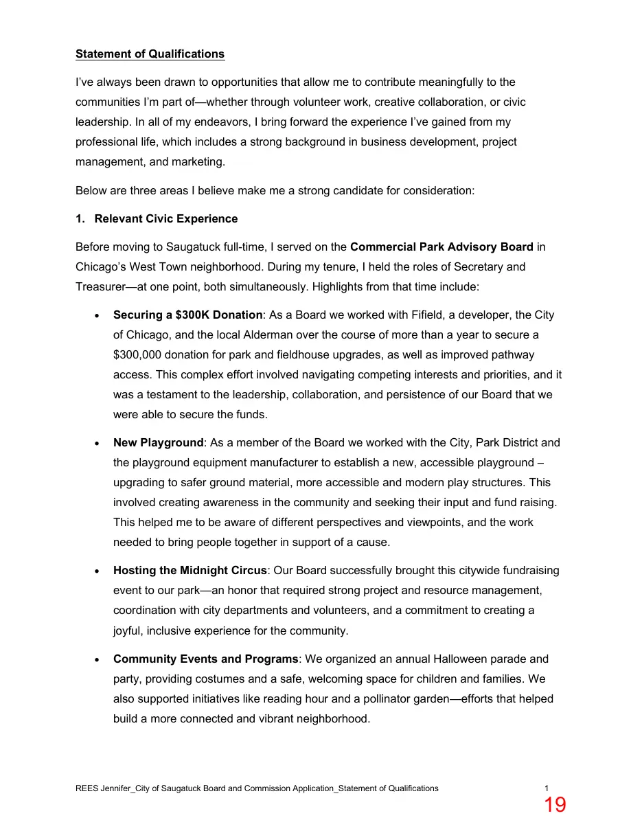 Page 19 of the packet; its text follows
