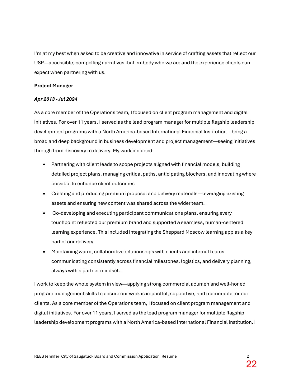 Page 22 of the packet; its text follows