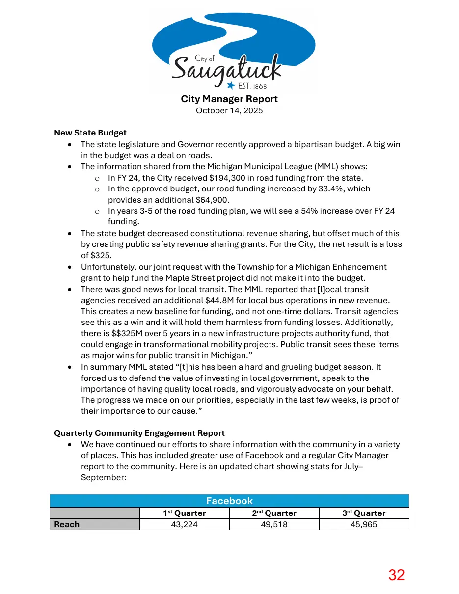 Page 32 of the packet; its text follows