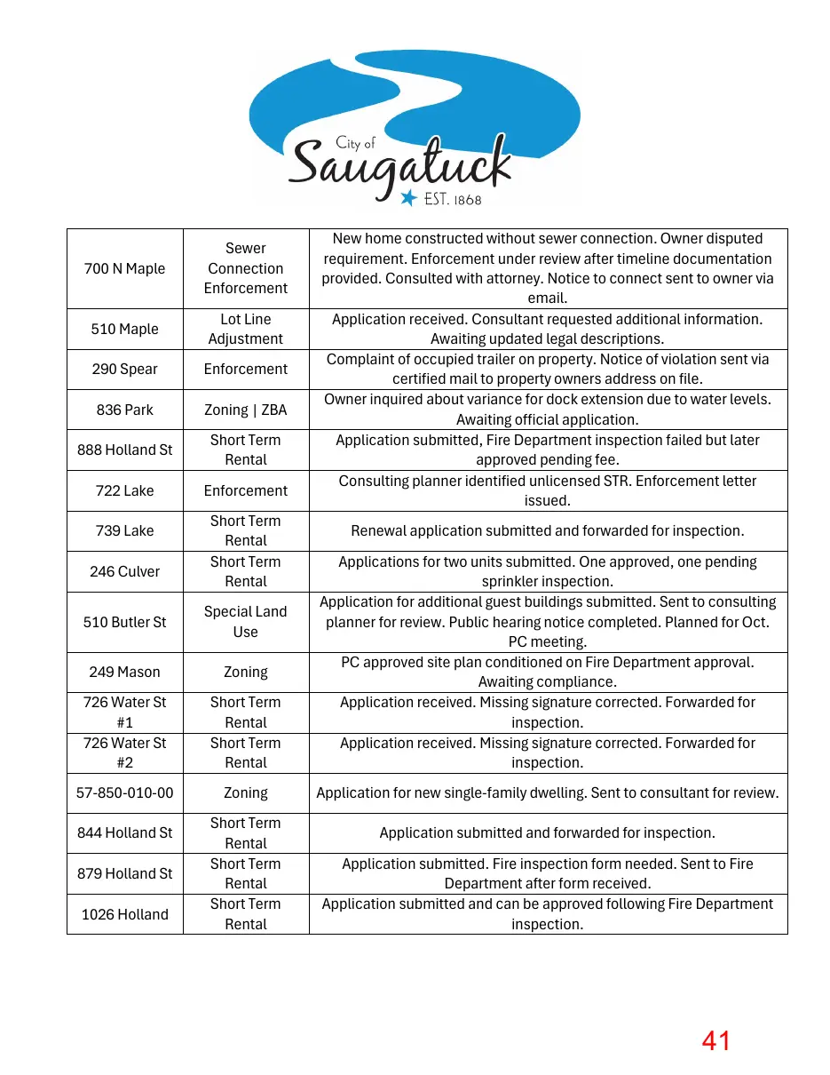 Page 41 of the packet; its text follows