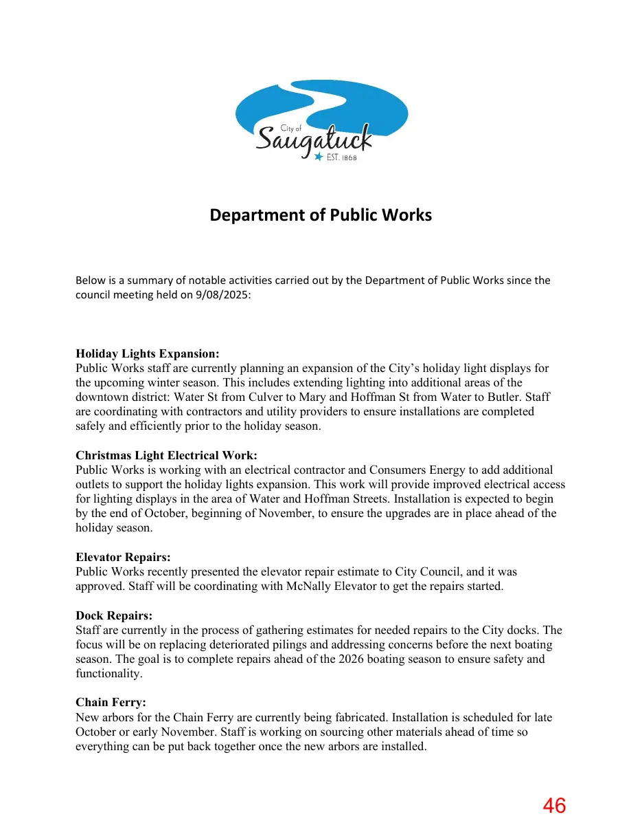 Page 46 of the packet; its text follows