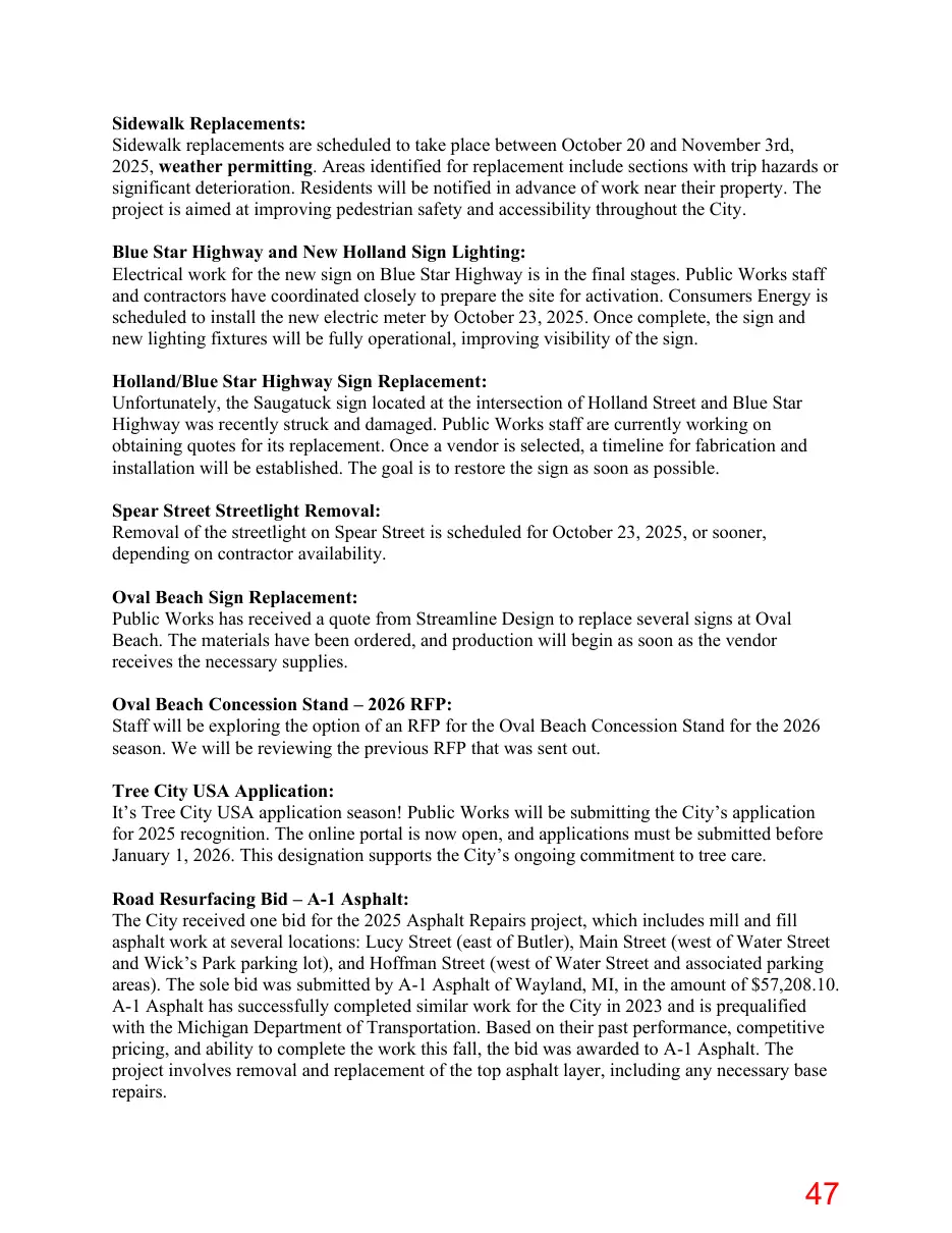 Page 47 of the packet; its text follows