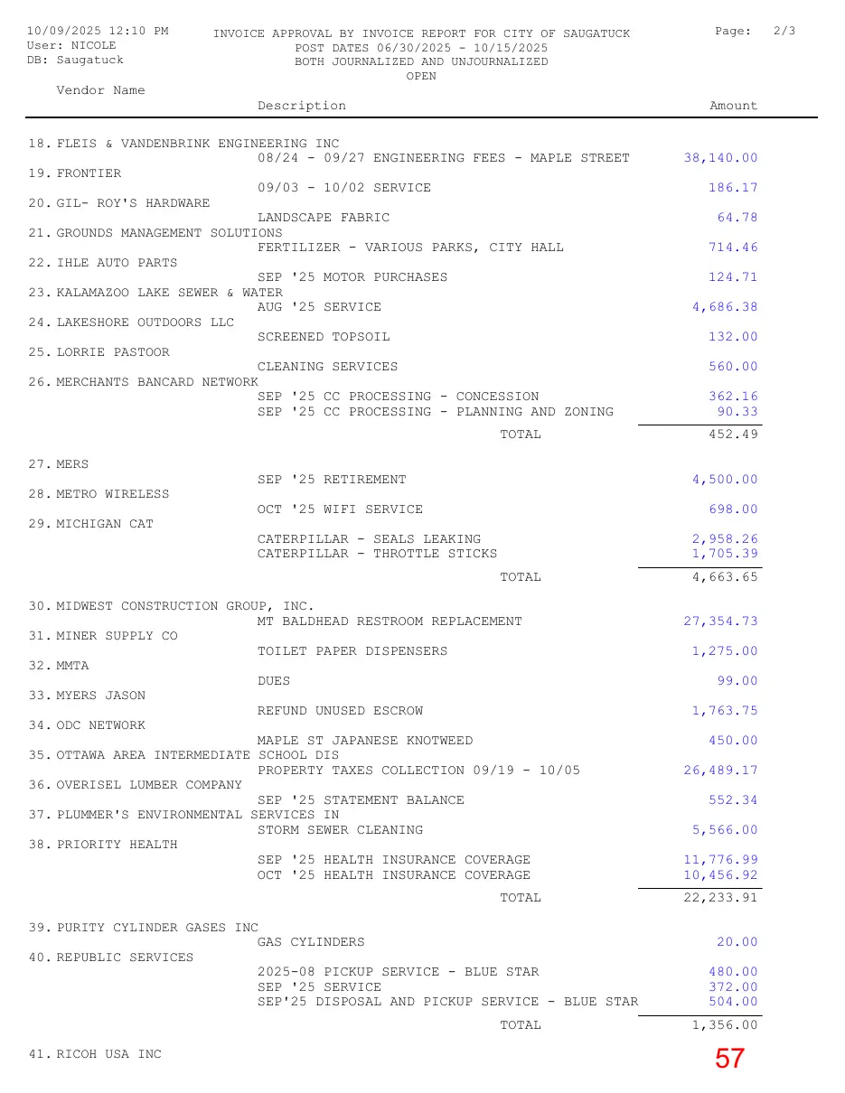 Page 57 of the packet; its text follows