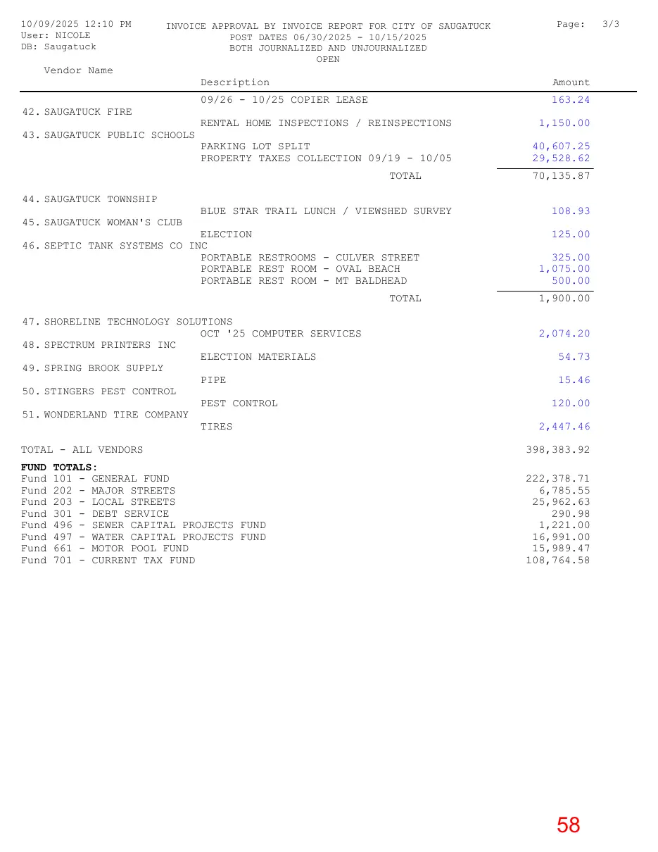 Page 58 of the packet; its text follows