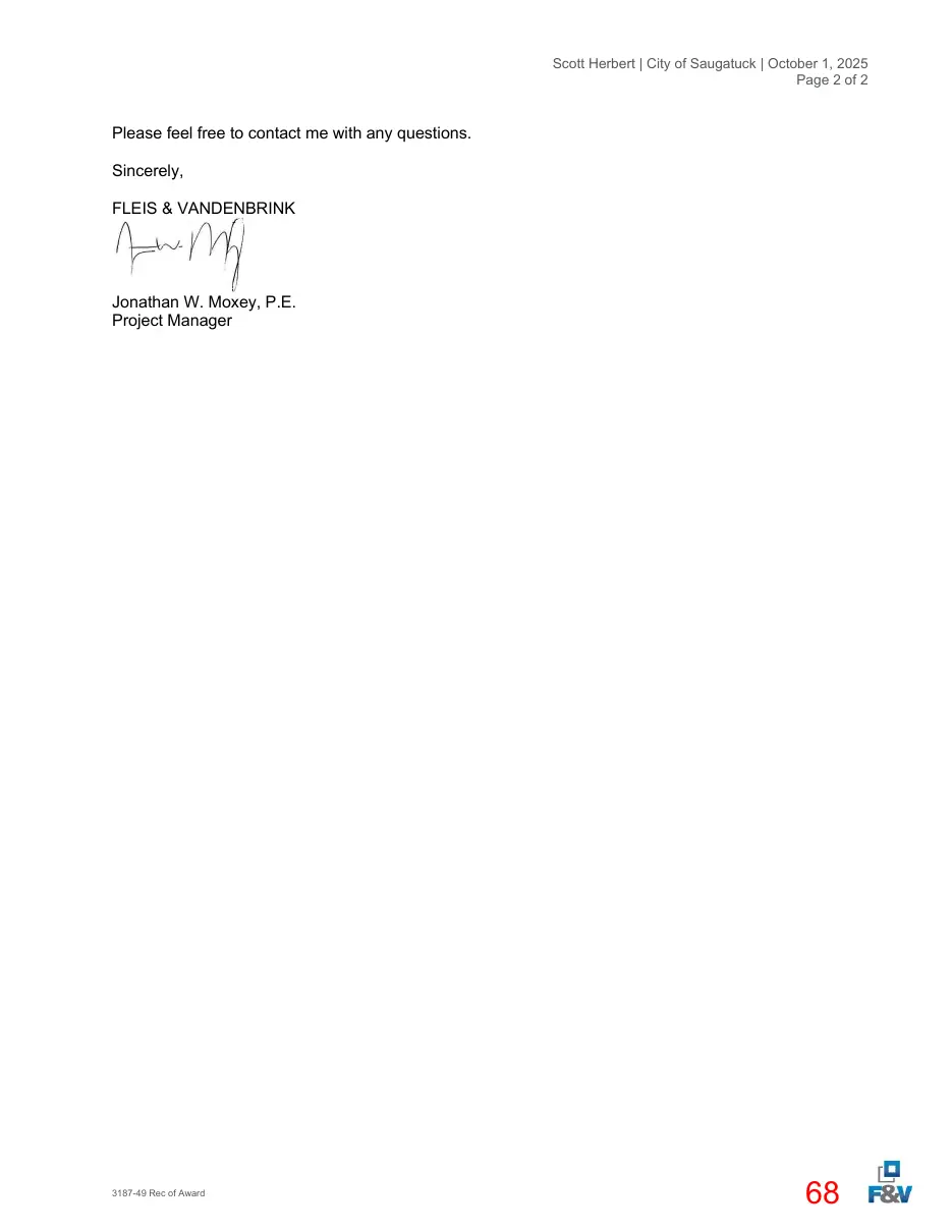 Page 68 of the packet; its text follows