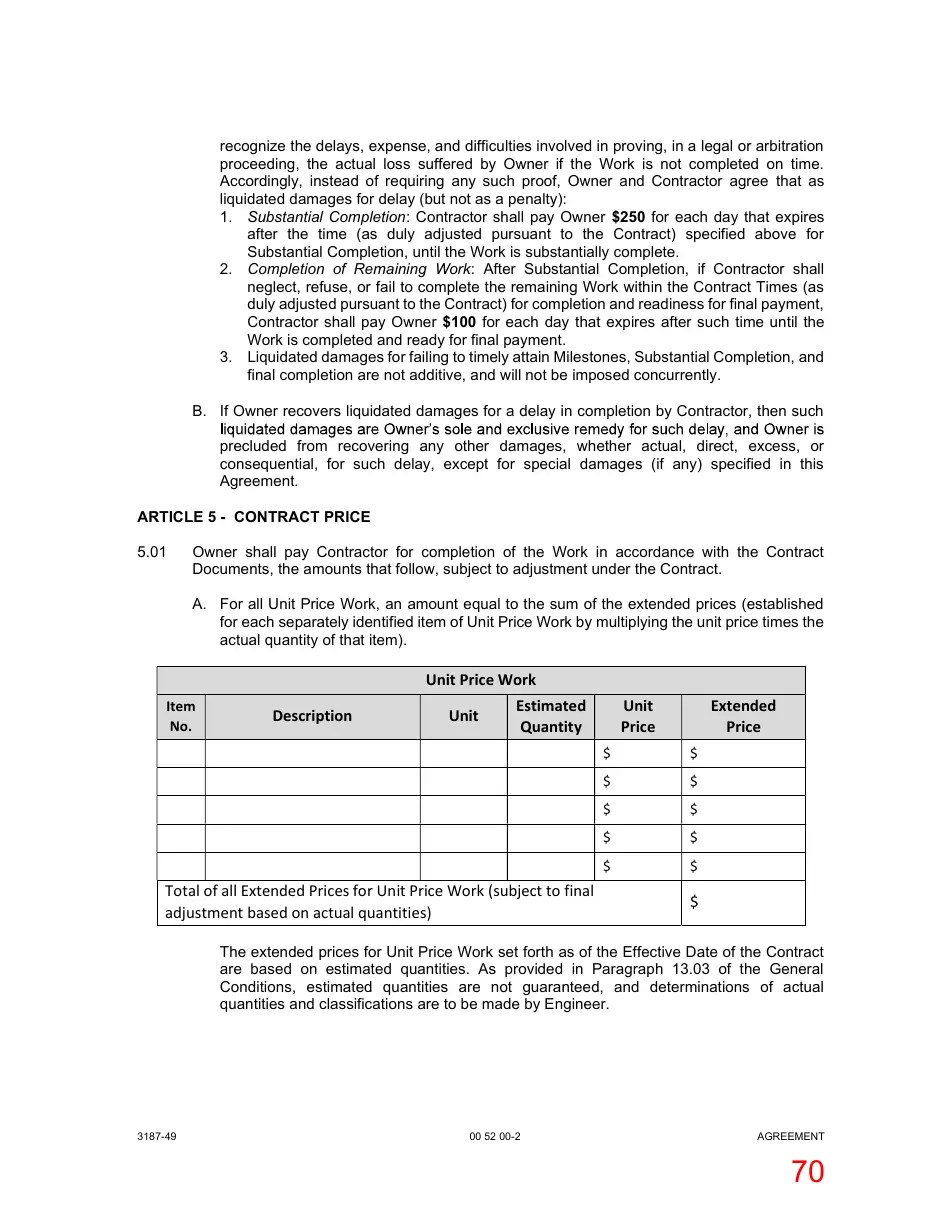 Page 70 of the packet; its text follows