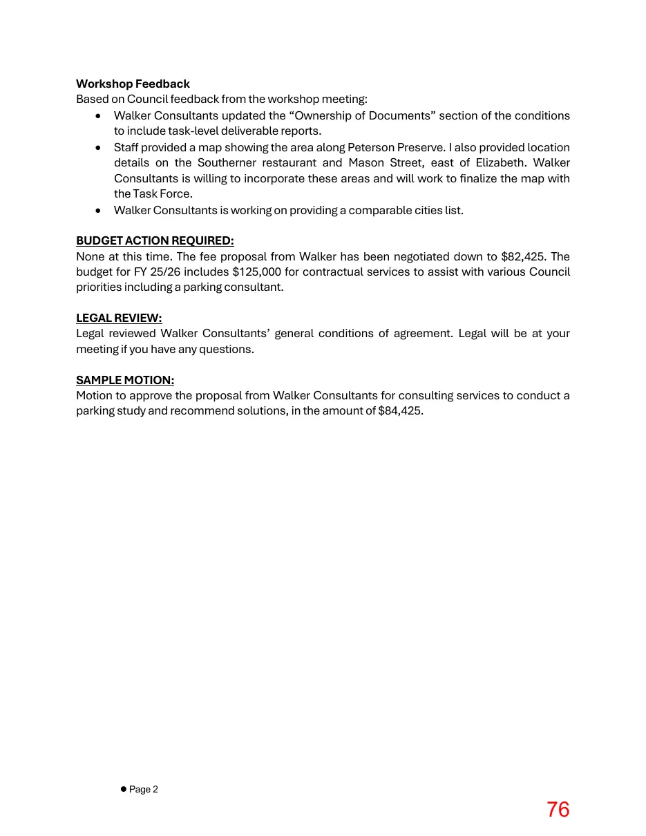 Page 76 of the packet; its text follows