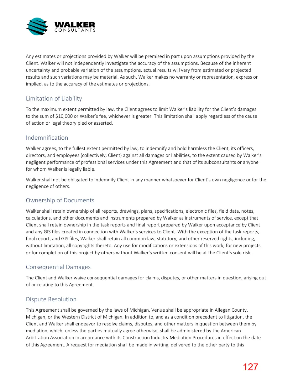 Page 127 of the packet; its text follows