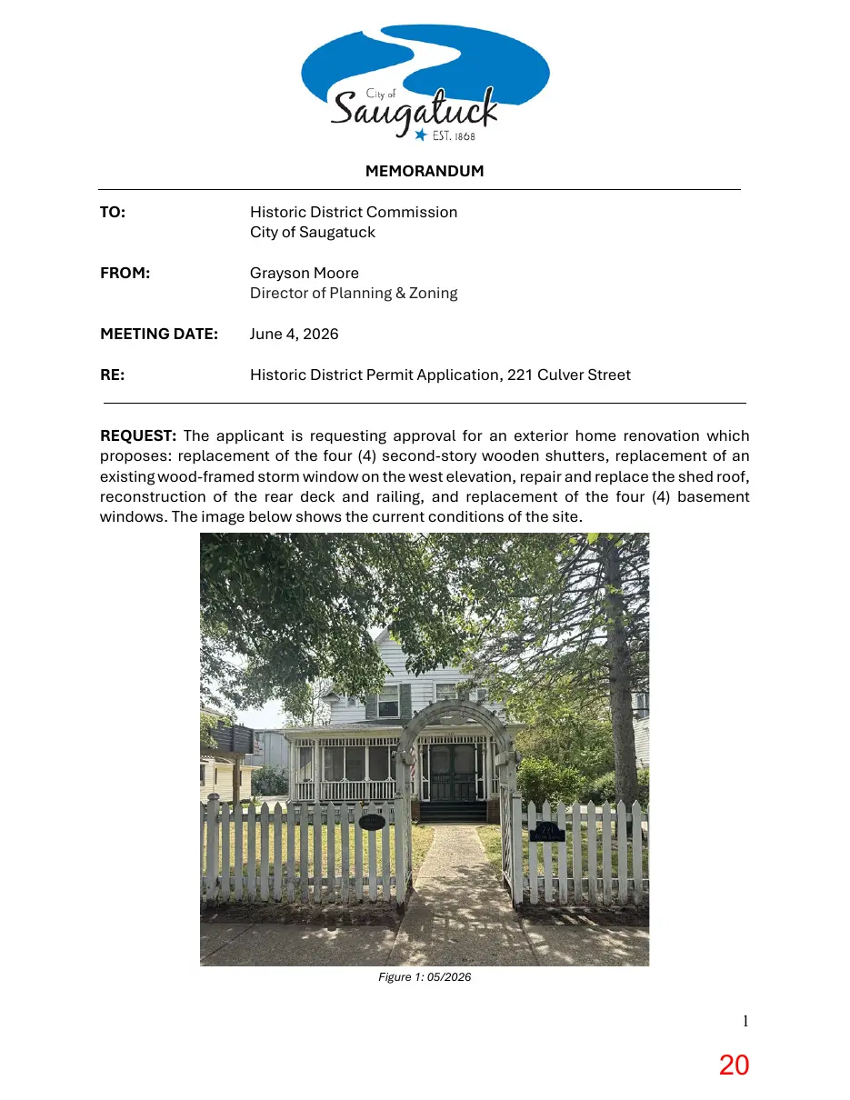 Page 20 of the packet; its text follows