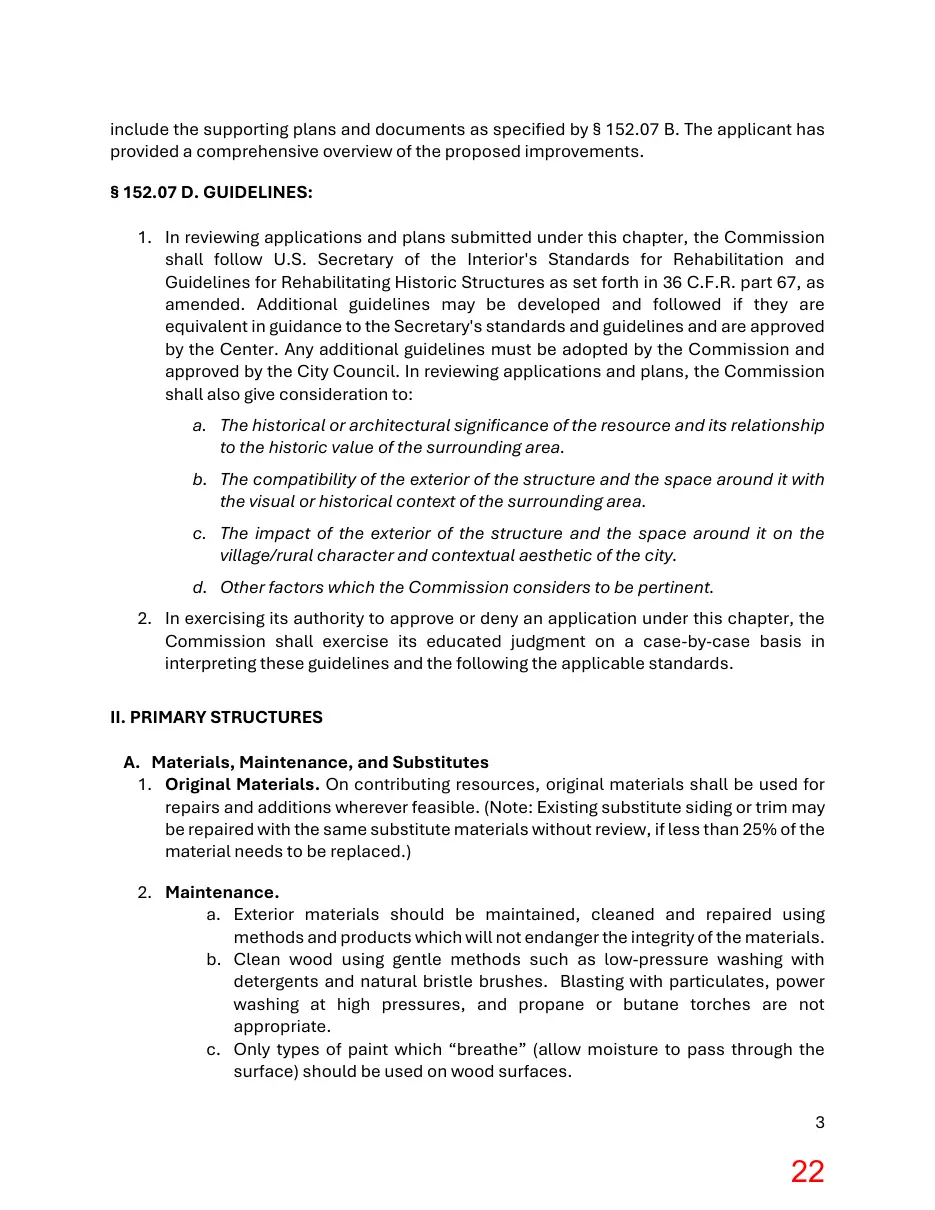 Page 22 of the packet; its text follows