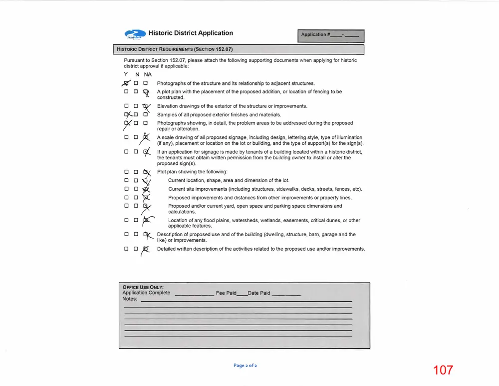 Page 107 of the packet; its text follows