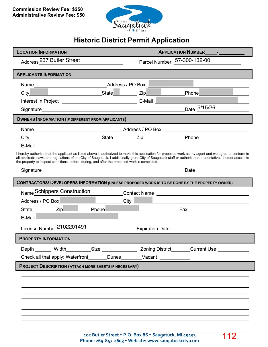 Page 112 of the packet; its text follows