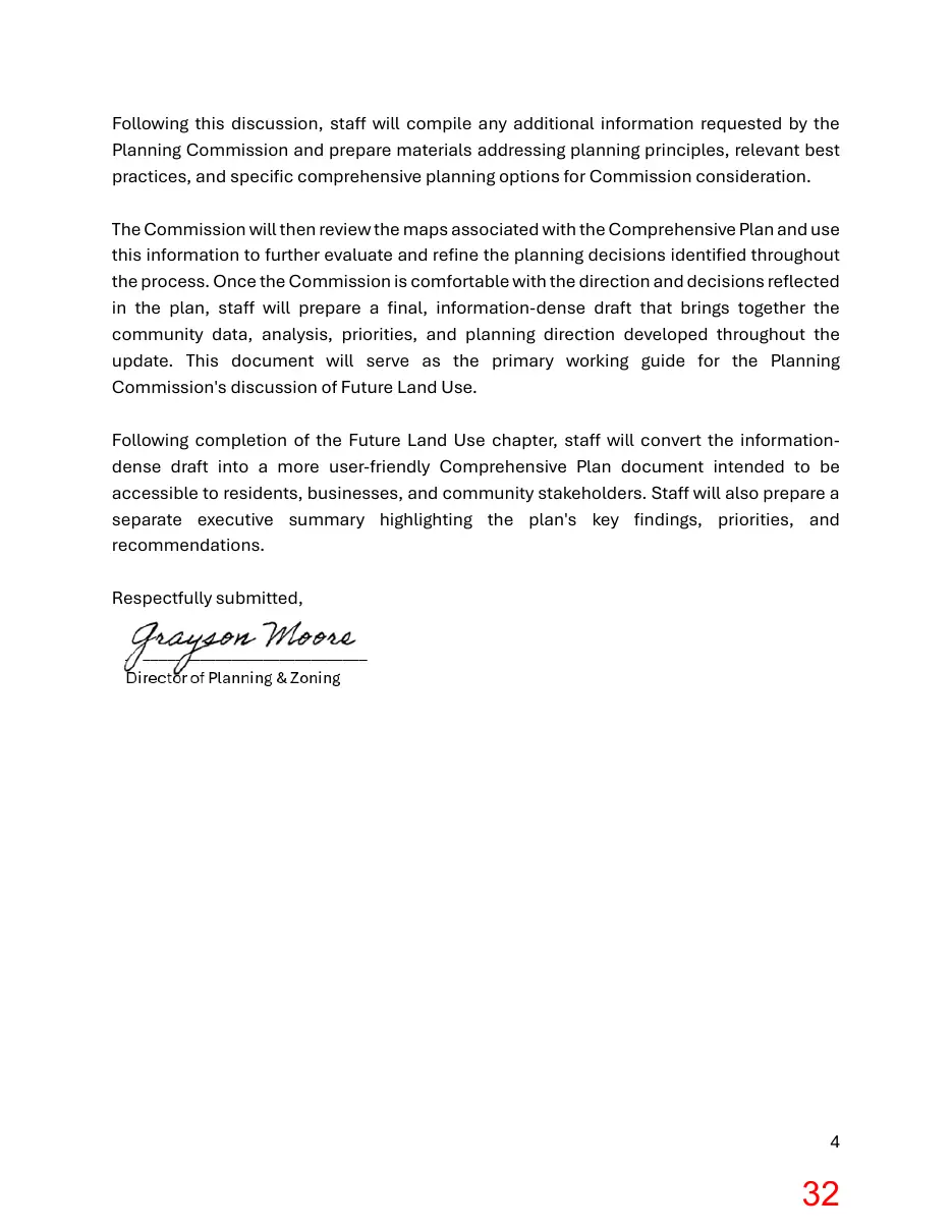 Page 32 of the packet; its text follows
