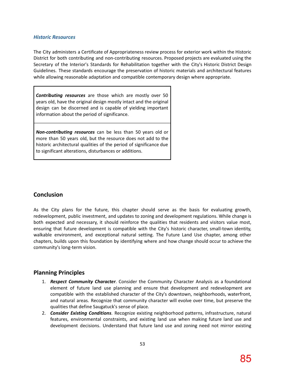 Page 85 of the packet; its text follows