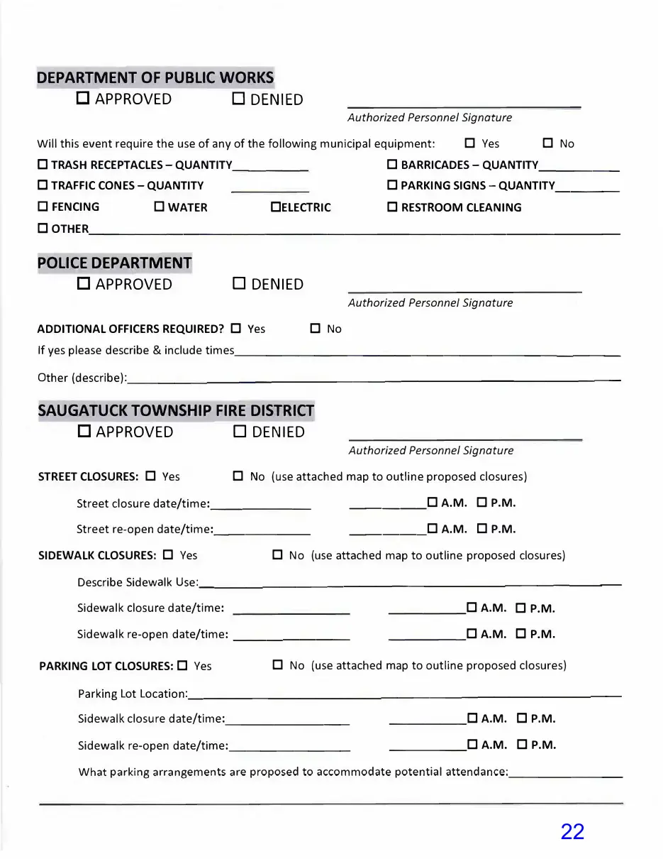 Page 22 of the packet; its text follows