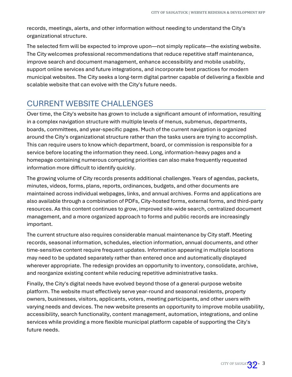 Page 32 of the packet; its text follows