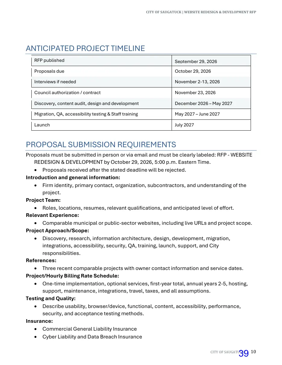 Page 39 of the packet; its text follows