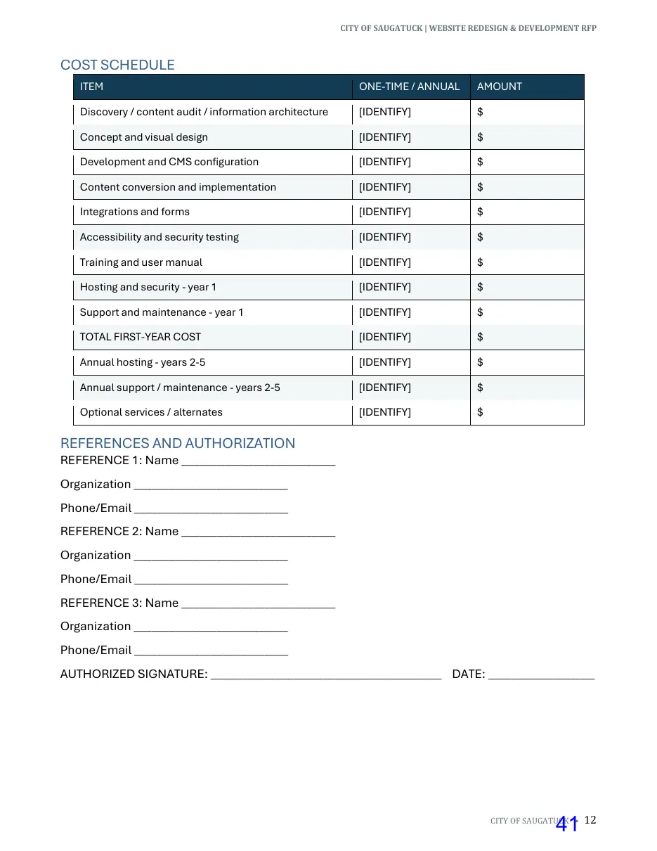 Page 41 of the packet; its text follows