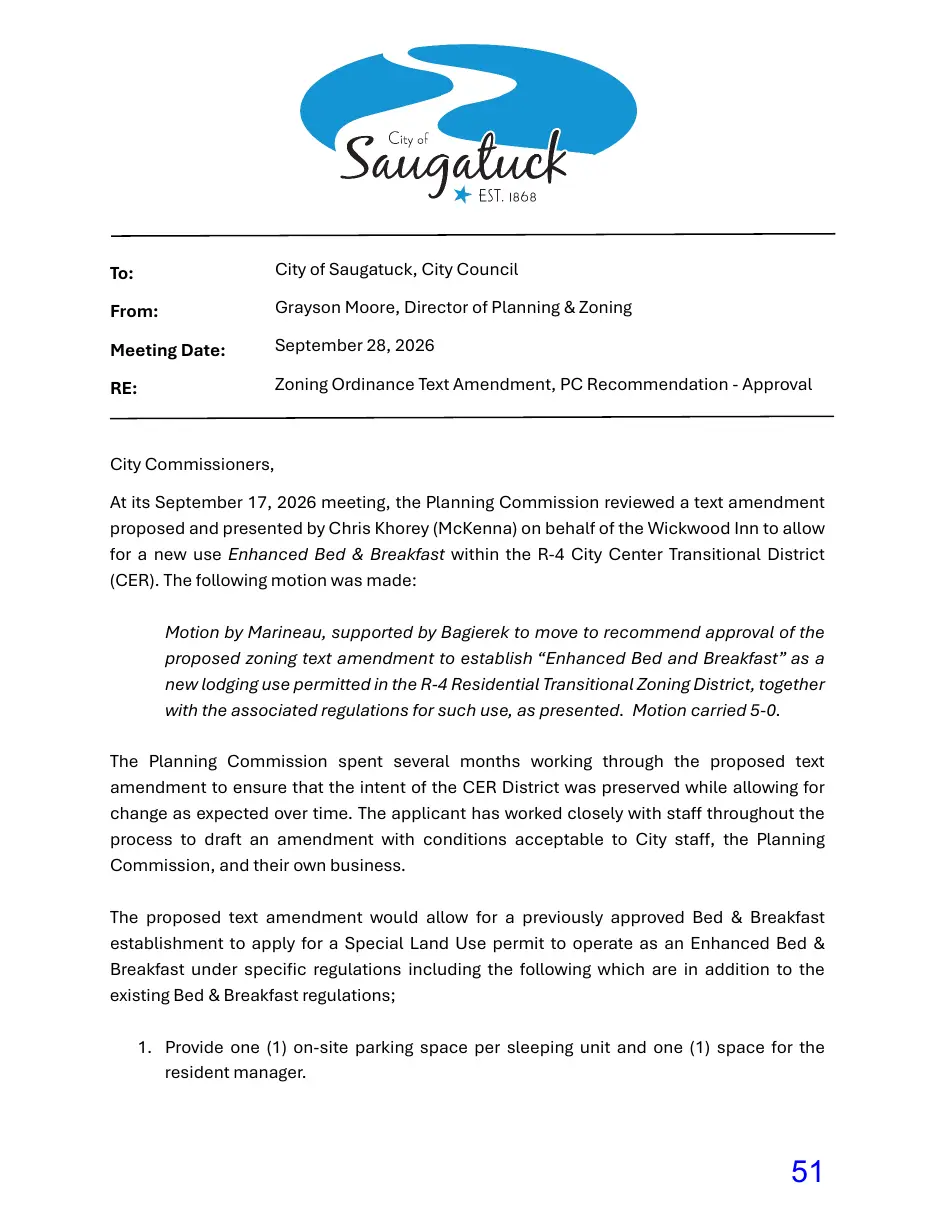 Page 51 of the packet; its text follows