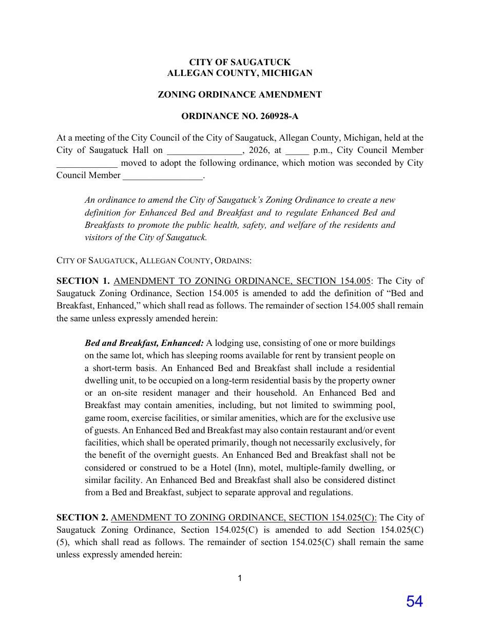 Page 54 of the packet; its text follows