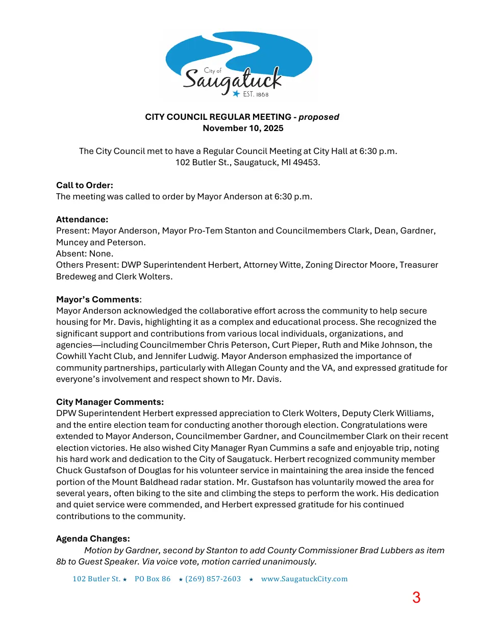 Page 3 of the packet; its text follows
