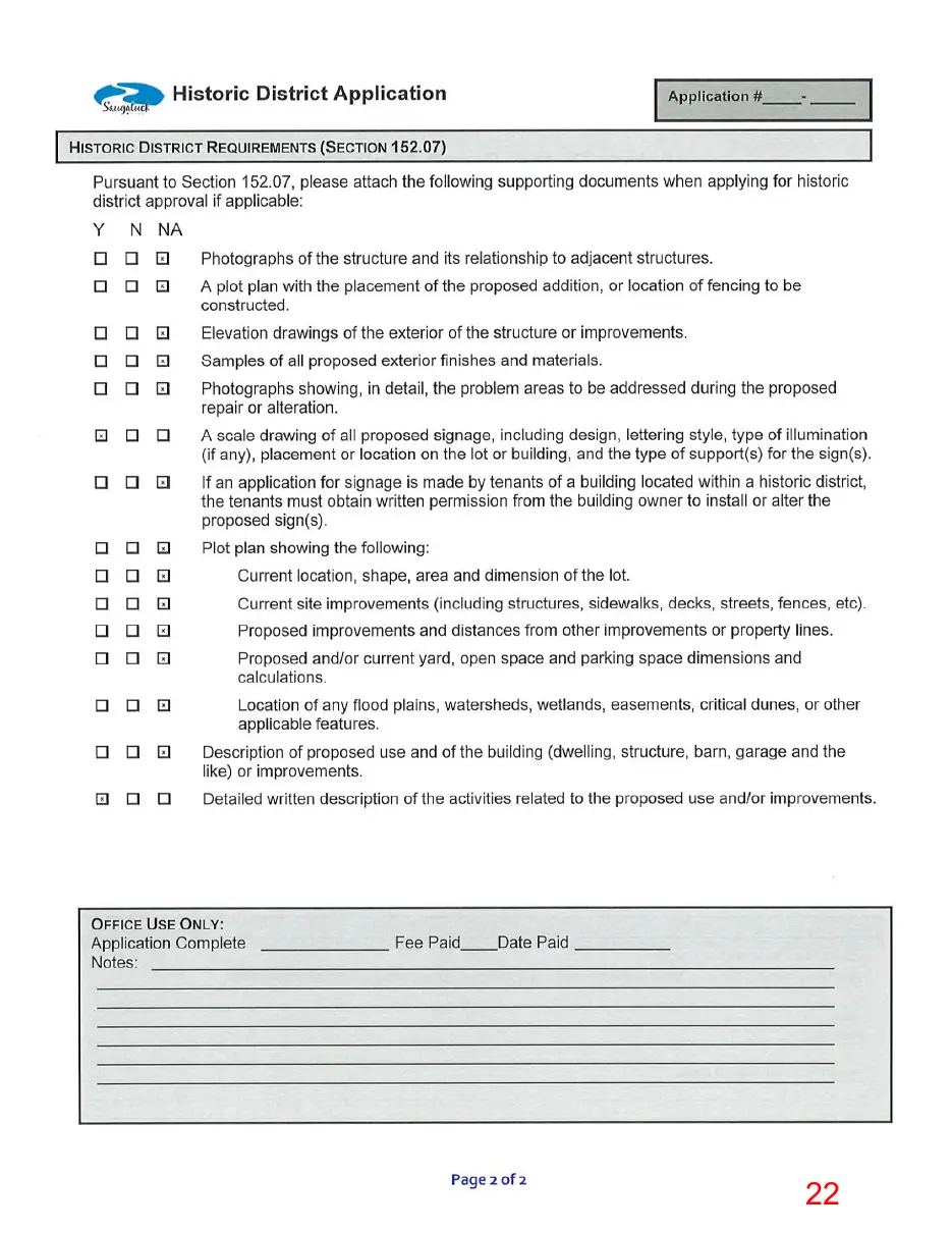 Page 22 of the packet, a scanned page